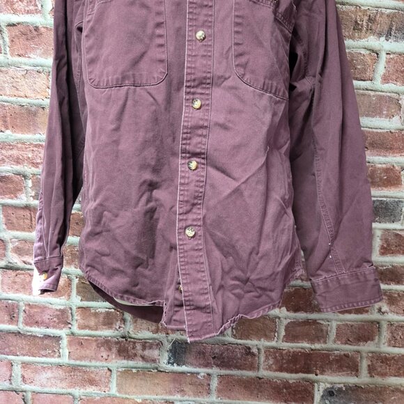 Men's WRANGLER Riggs Workwear Button Down Utility Denim Shirt Medium - Picture 7 of 8